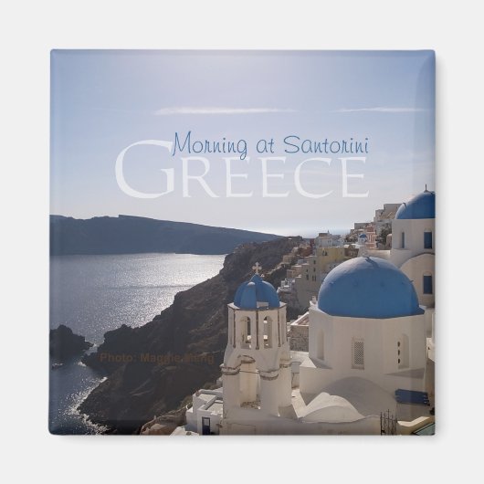 Ochtend bij Santorini Griekenland Souvenir Koelkas Magneet (Voorkant)