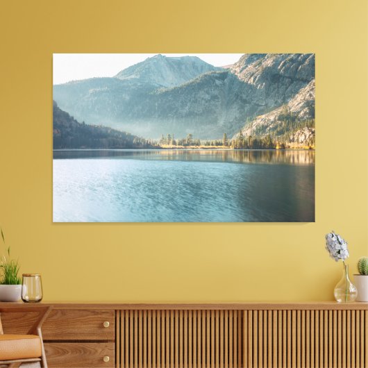 Ochtend bij Silver Lake Canvas Afdruk (Insitu (Woonkamer))