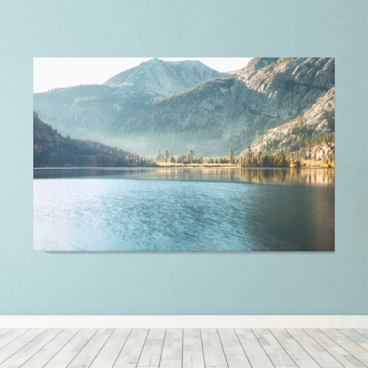 Ochtend bij Silver Lake Canvas Afdruk (Insitu (Houten vloer))