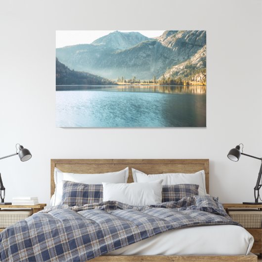Ochtend bij Silver Lake Canvas Afdruk (Insitu (Slaapkamer))