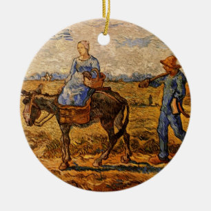 Ochtend, Boerenkoppel door Vincent van Gogh Keramisch Ornament