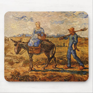 Ochtend, Boerenkoppel door Vincent van Gogh Muismat