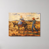 Ochtend: Boerenpaar by Vincent van Gogh Canvas Afdruk (Voorkant)