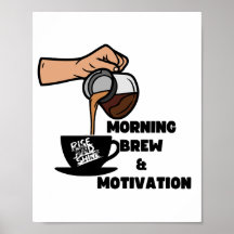 Ochtend Brouwen & Motivatie Wall Art