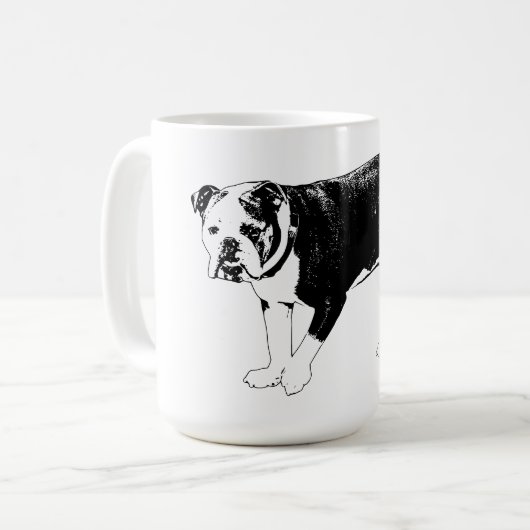 Ochtend Bulldog, Moedige Helderheid Koffiemok (Voorkant links)