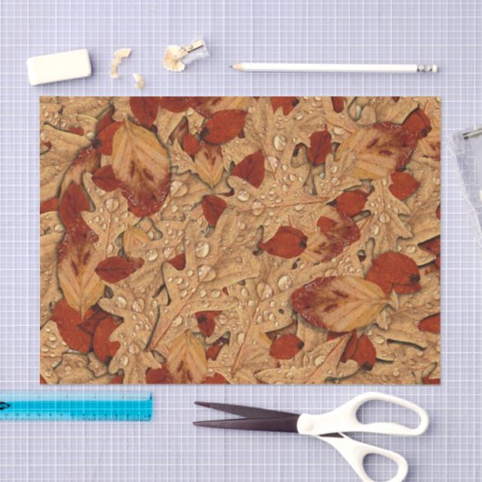 Ochtend dauw herfst bladeren tissuepapier (Craft)