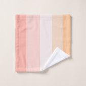 Ochtend Dew roze en gele strepen Bad Handdoek (Wasdoekje)