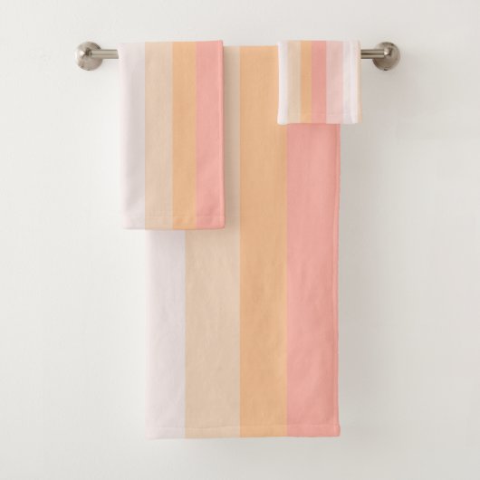 Ochtend Dew roze en gele strepen Bad Handdoek (Insitu)