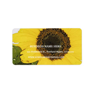 Ochtend Dew Zonnebloem Etiket