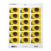 Ochtend Dew Zonnebloem Etiket (Full Sheet)