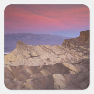 Ochtend eerste licht op Zabriskie Point en 2 Vierkante Sticker