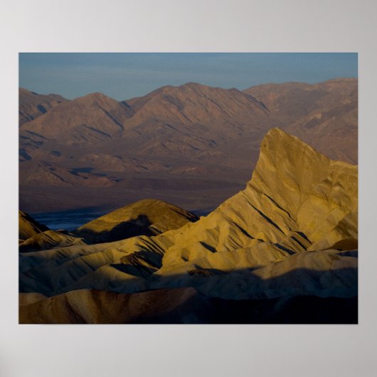 Ochtend eerste licht op Zabriskie Point en 3 Poster (Voorkant)