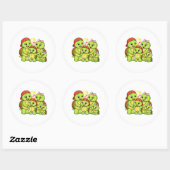 Ochtend Familie Vreugde Ronde Sticker (Vel)