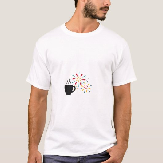 Ochtend Illustratie Typografie T-shirt (Voorkant)