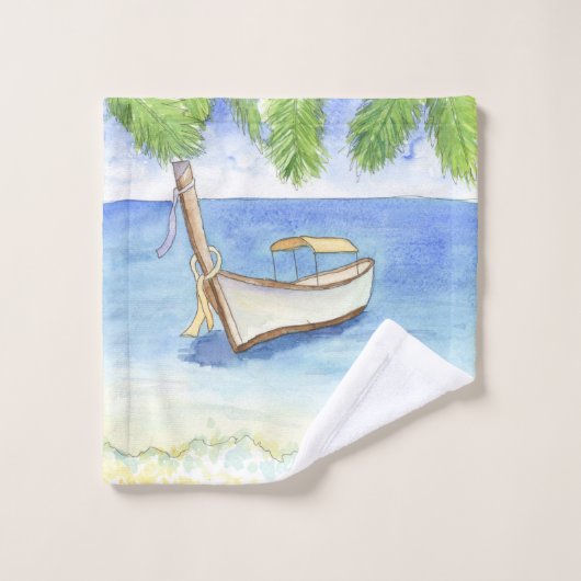 Ochtend in Bali Waterverf Bad Handdoek (Wasdoekje)