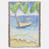 Ochtend in Bali Waterverf Deken (Voorkant Verticaal)