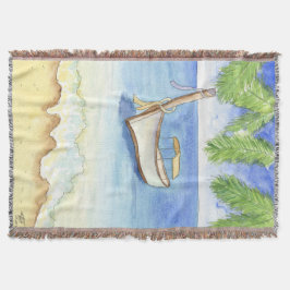 Ochtend in Bali Waterverf Deken