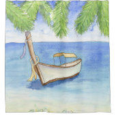 Ochtend in Bali Waterverf Douchegordijn (Voorkant)