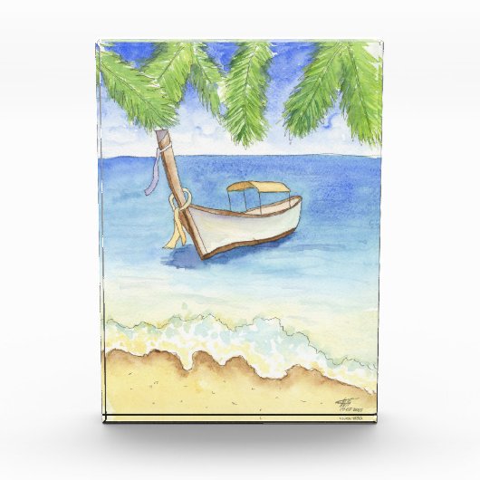 Ochtend in Bali Waterverf Fotoblokken (Voorkant)