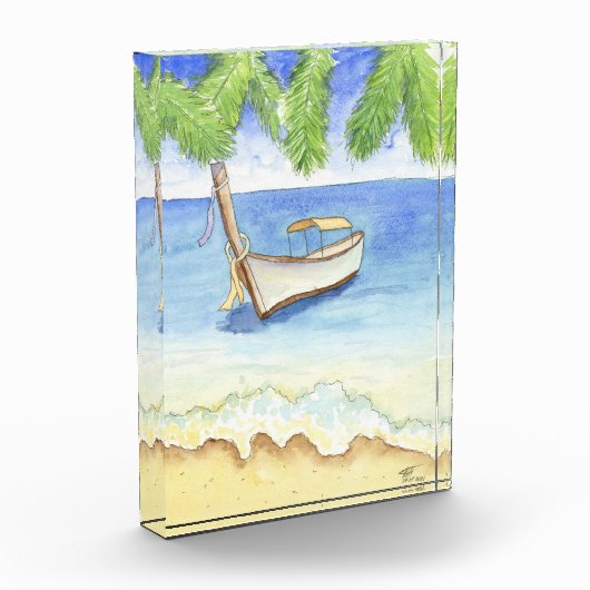 Ochtend in Bali Waterverf Fotoblokken (Links)