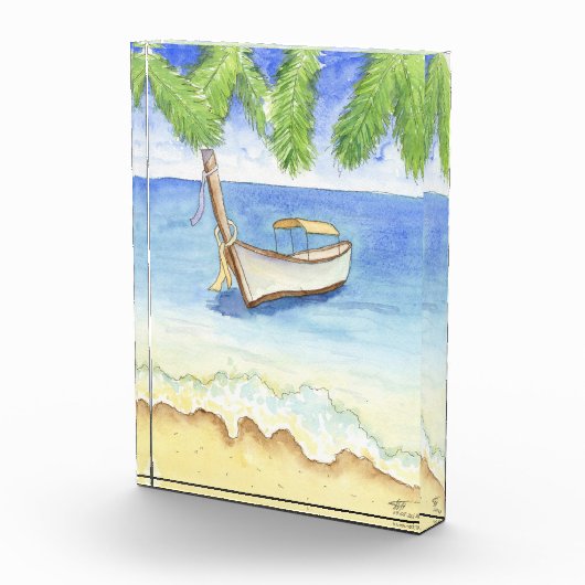 Ochtend in Bali Waterverf Fotoblokken (Rechts)