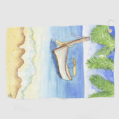 Ochtend in Bali Waterverf Golfhanddoek (Horizontaal)