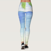 Ochtend in Bali Waterverf Leggings (Achterkant)