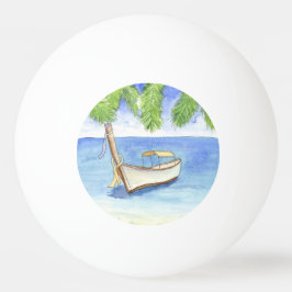 Ochtend in Bali Waterverf Pingpongbal