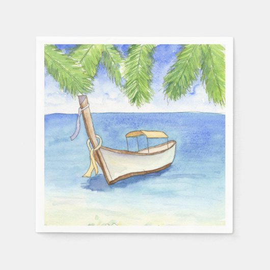 Ochtend in Bali Waterverf Servet (Voorkant)