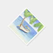 Ochtend in Bali Waterverf Servet (Hoek)