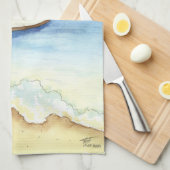 Ochtend in Bali Waterverf Theedoek (Quarter Fold)