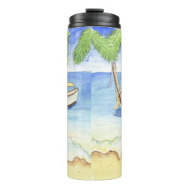 Ochtend in Bali Waterverf Thermosbeker