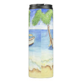 Ochtend in Bali Waterverf Thermosbeker (Achterkant)