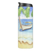 Ochtend in Bali Waterverf Thermosbeker (Geroteerd rechts)