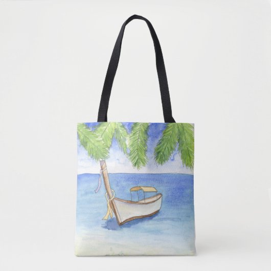 Ochtend in Bali Waterverf Tote Bag (Voorkant)
