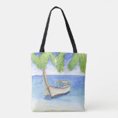 Ochtend in Bali Waterverf Tote Bag (Achterkant)