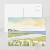 Ochtend in Chatham | Cape Cod Aquarel Schilderij Briefkaart (Voorkant / Achterkant)