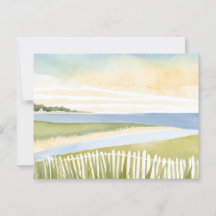 Ochtend in Chatham | Cape Cod Aquarel Schilderij