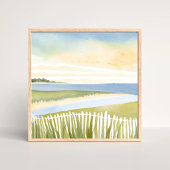 Ochtend in Chatham | Cape Cod Aquarel Schilderij Poster