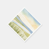 Ochtend in Chatham | Cape Cod Aquarel Schilderij Servet (Hoek)