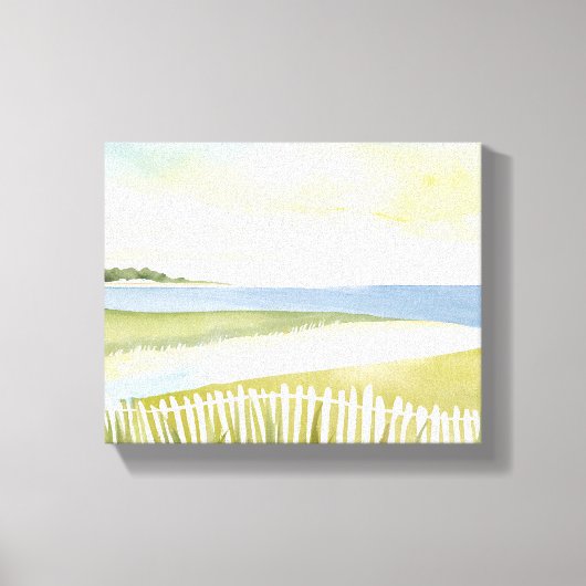 Ochtend in Chatham | Kaap Cod Aquarel Schilderij Canvas Afdruk (Voorkant)