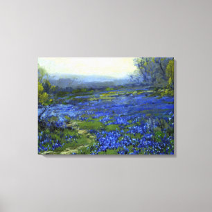 Ochtend in de Bluebonnets Canvas Afdruk