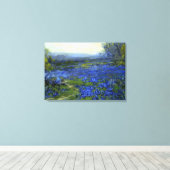 Ochtend in de Bluebonnets Canvas Afdruk (Insitu (Houten vloer))
