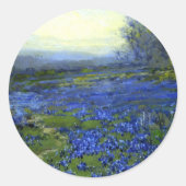 Ochtend in de Bluebonnets Ronde Sticker (Voorkant)