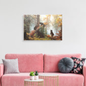 Ochtend in een pijnbomenbos fijnkunst canvas afdruk (Insitu (Woonkamer))