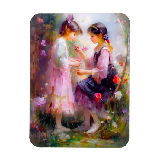 Ochtend in een tuin magneet (Verticaal)