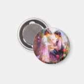 Ochtend in een tuin magneet (Voorkant / Achterkant)