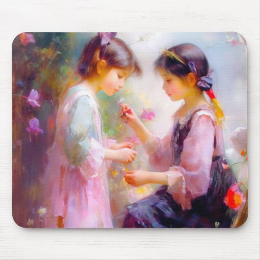 Ochtend in een tuin muismat (Voorkant)