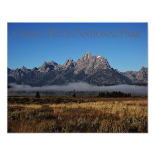 Ochtend in Grand Teton National Park Wyoming Foto Afdruk