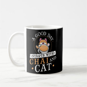 Ochtend Indische Desi Chai Cat Cup Koffiemok